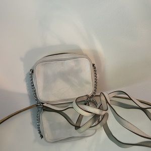Micheal Kors White Leather Cross bag